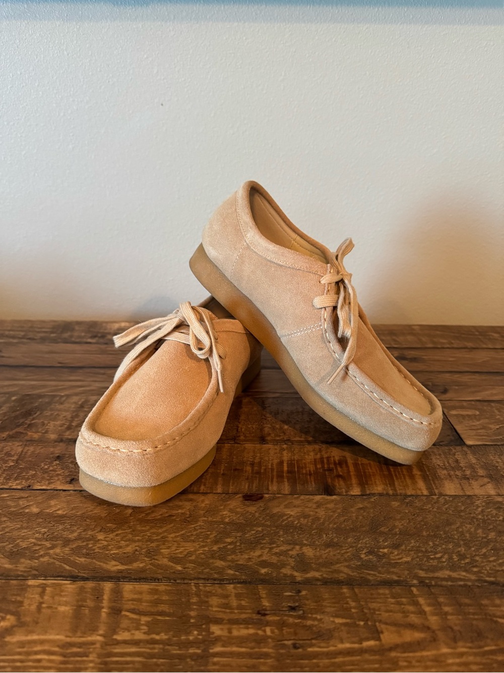 Women’s Project Cloud Wally Suede Moccasin Lace-Up Loafers in Light Tan